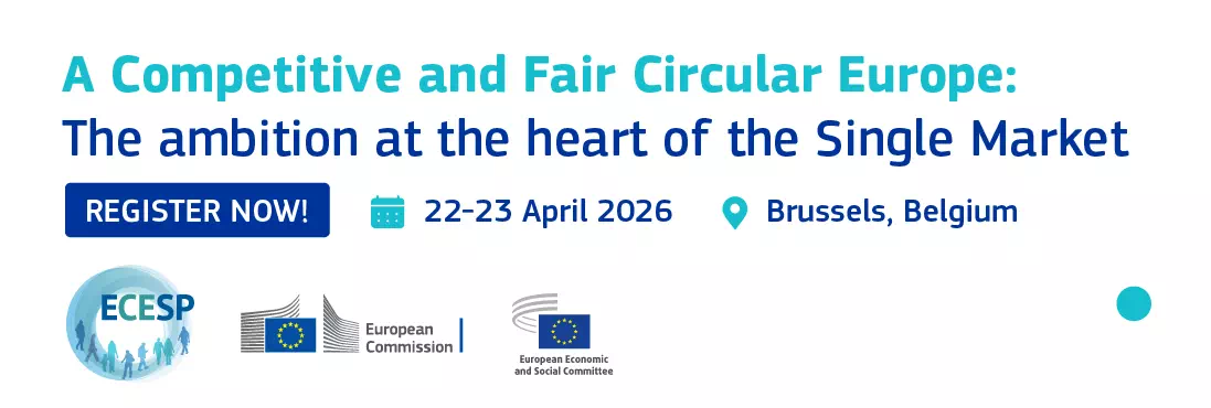 image The ECESP Annual Conference 2026 - A competitive and fair circular Europe: The ambition at the heart of the single market.